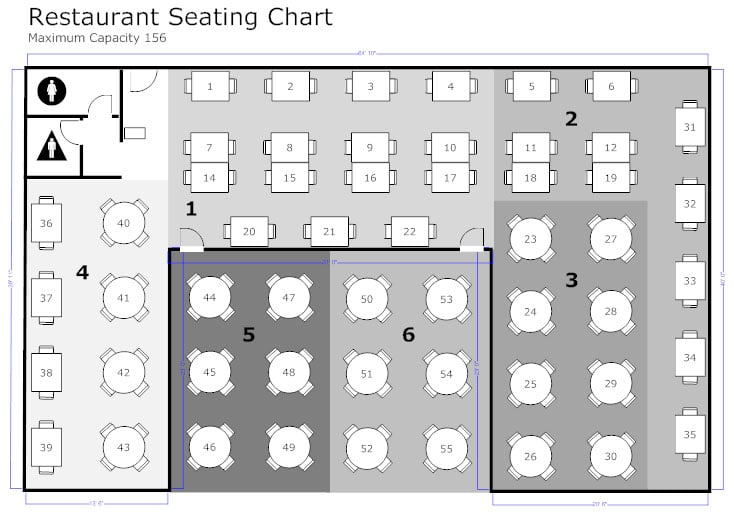 efficient golf restaurant layout
